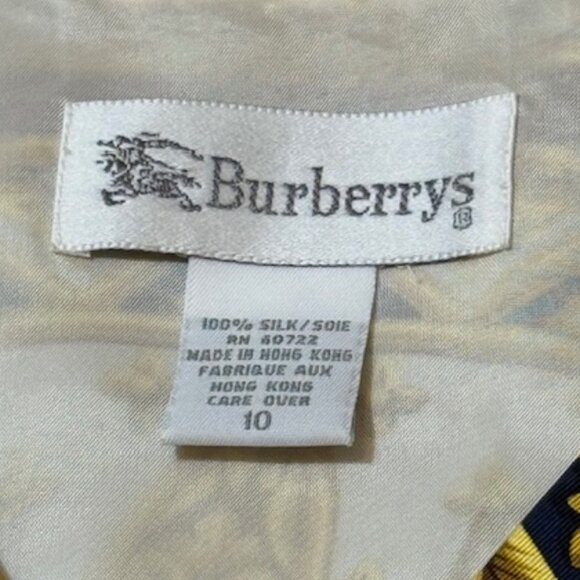 RARE Burberry Vintage Silk Vest  Incredibly Sun Celestial Print Sz 10 - Picture 4 of 16